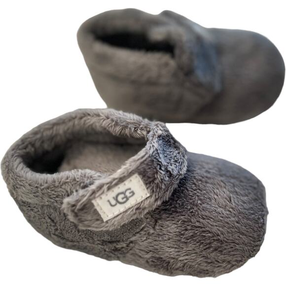 NWOT Infant Plush Ugg No Tie Booties GRAY size 4/5 - Picture 6 of 9